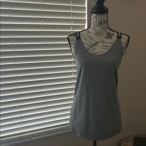 Nike Gray Fitted Sleeveless Tank Top